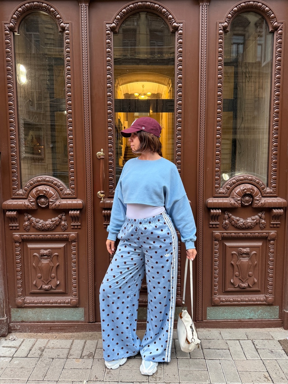 Baby blue crop sweatshirt
